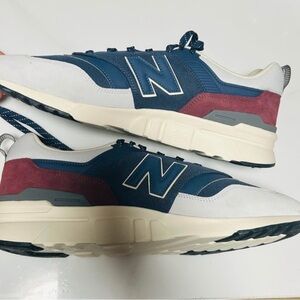 New Balance Men's 997H Navy and Burgundy Sneakers size 15